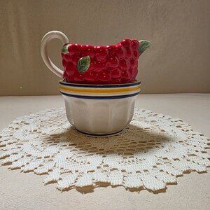 Life is Just a Bowl of Cherries Dept. 56 Sugar & Creamer